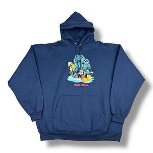 Disney WDW Magic Kingdom Splash Mountain Blue Sweatshirt Hoodie Gonna Git Wet 2X